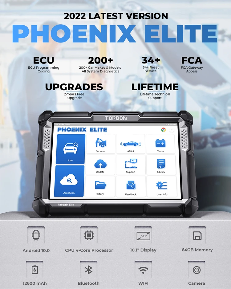 TOPDON PHOENIX ELITE Car Ecu U - Car Diagnostic Tool recension och pris
