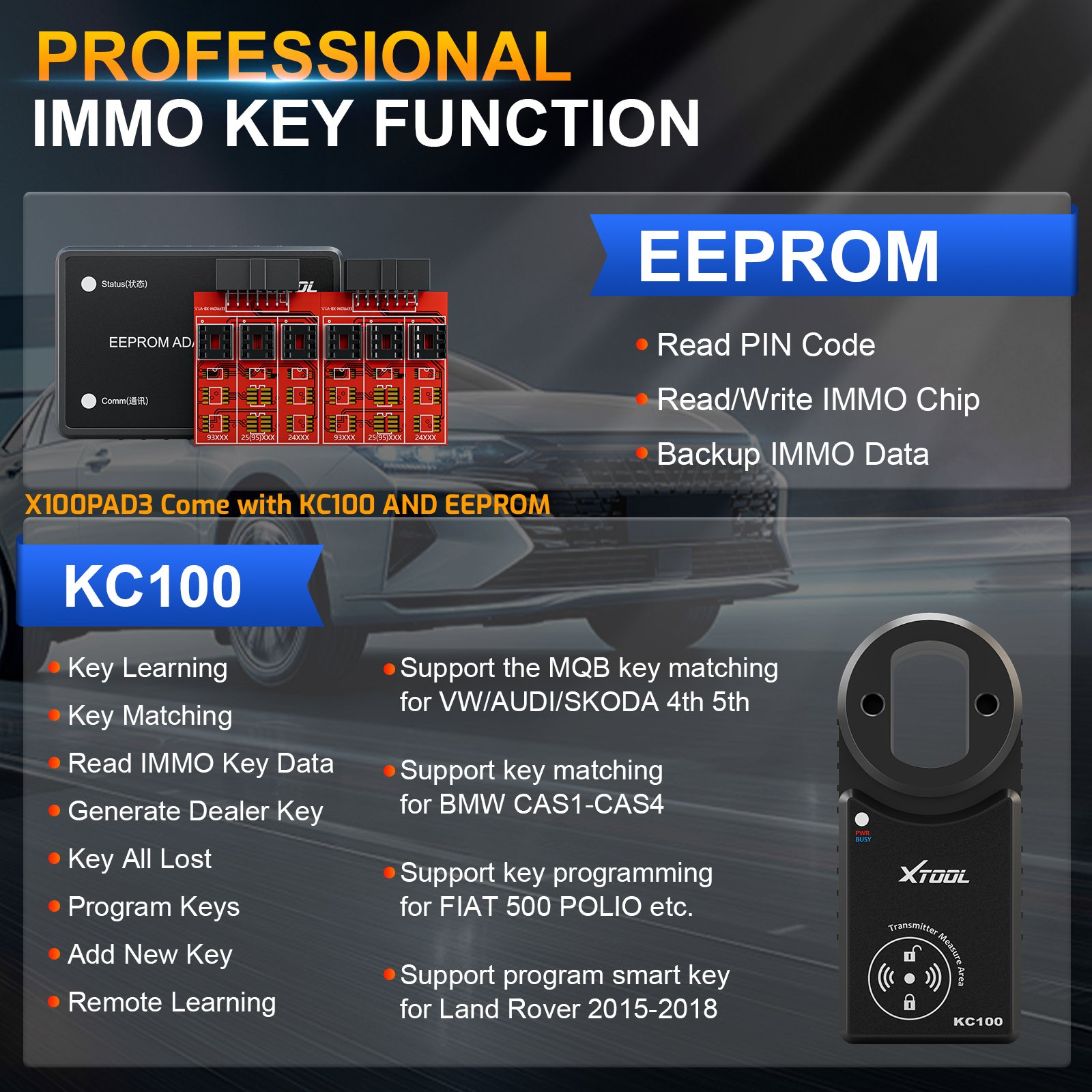 XTOOL X100 PAD3 Automotive Key - Car Diagnostic Tool recension och pris